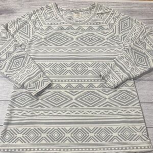 Danskin Gray Patterned Fleece Pullover